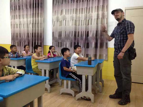 外教老師正在上課 外教老師正在上課
