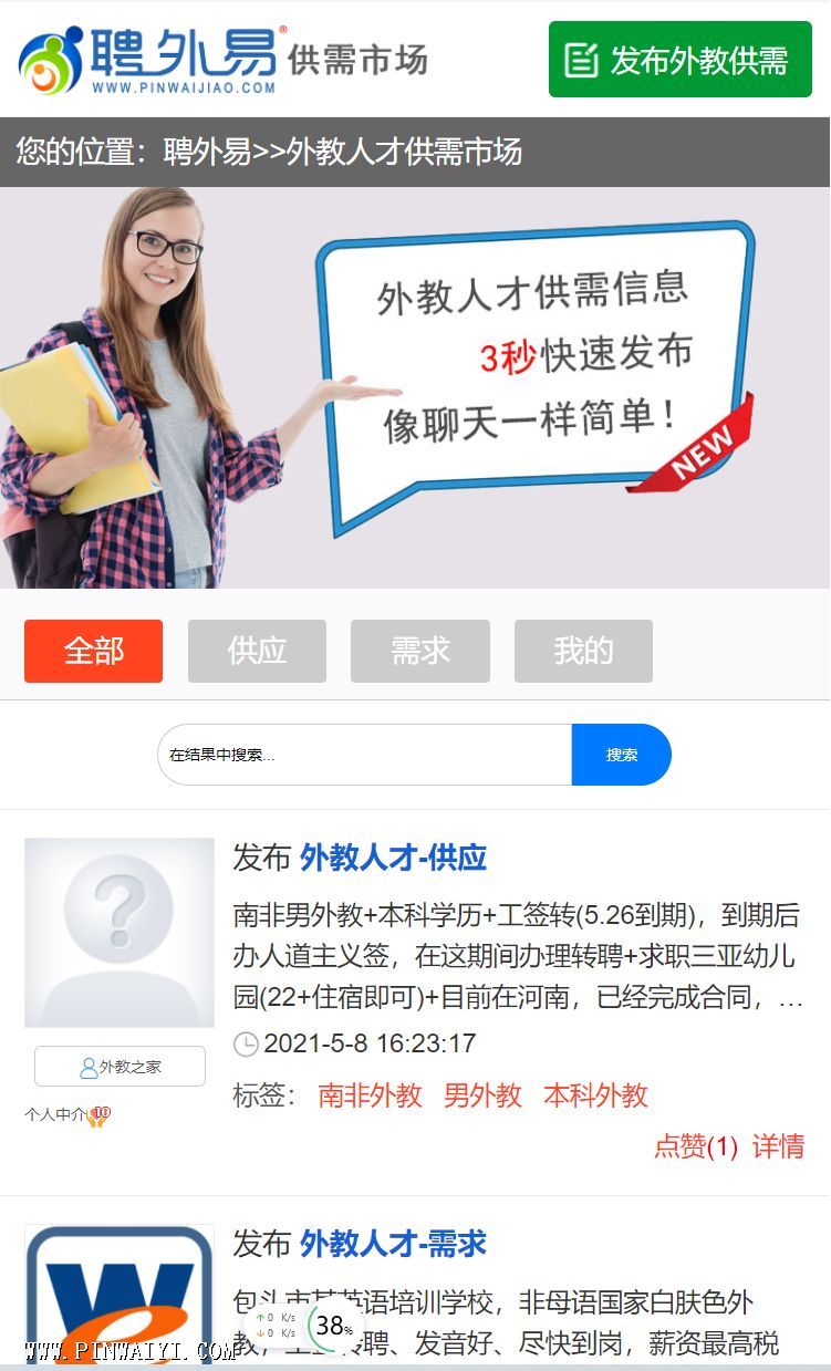 外教人才供需市場(chǎng)
