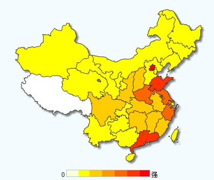 外教行業(yè)熱度分布