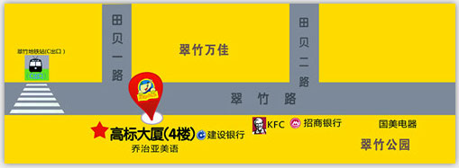 喬治亞學校地理位置示意圖 喬治亞學校地理位置示意圖